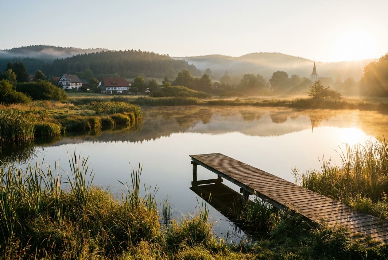 Stille am Wasser, gleich in der Nähe